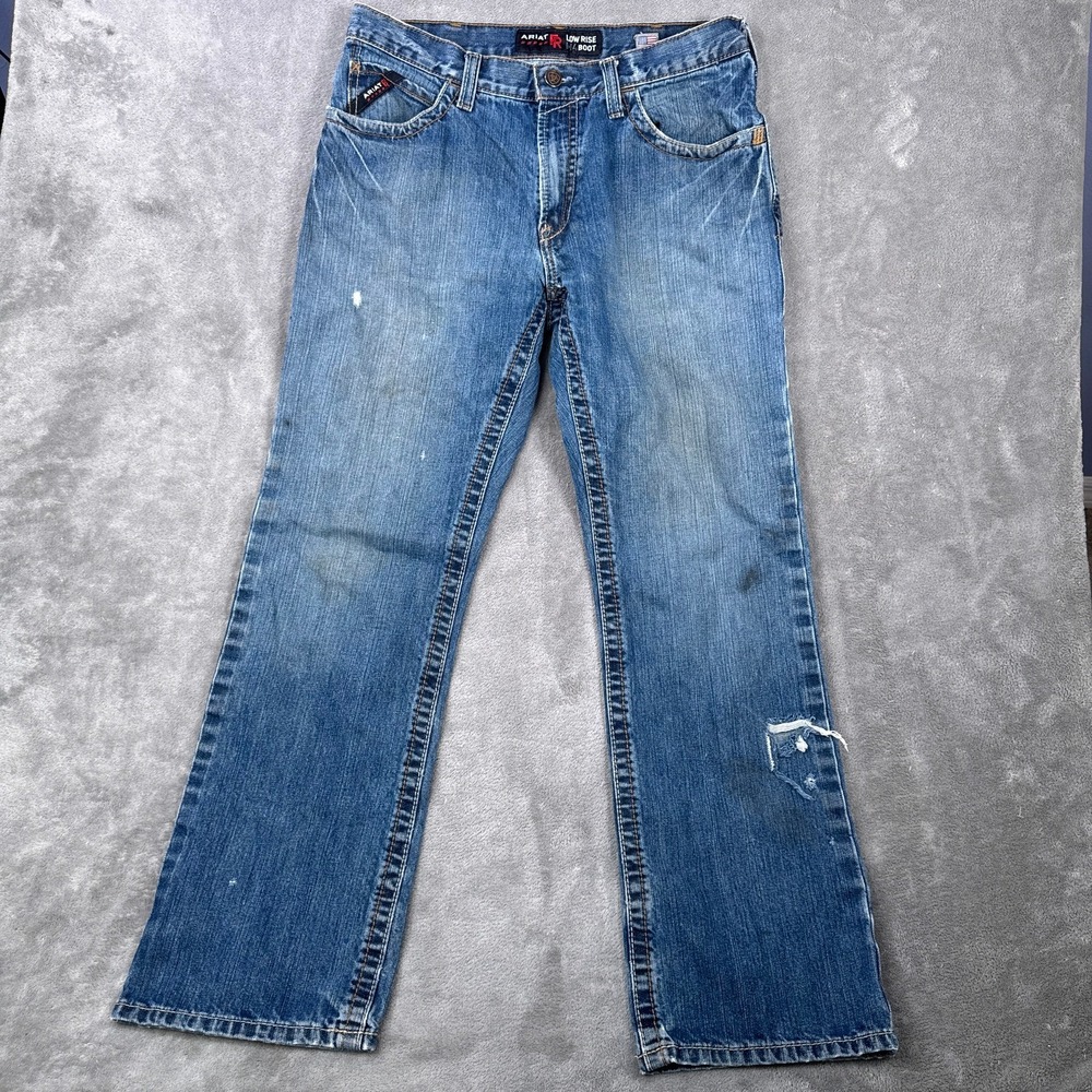 Ariat Jeans Mens 32X32 Blue Denim M4 Relaxed Boot FR Fire Flame Resistant Work